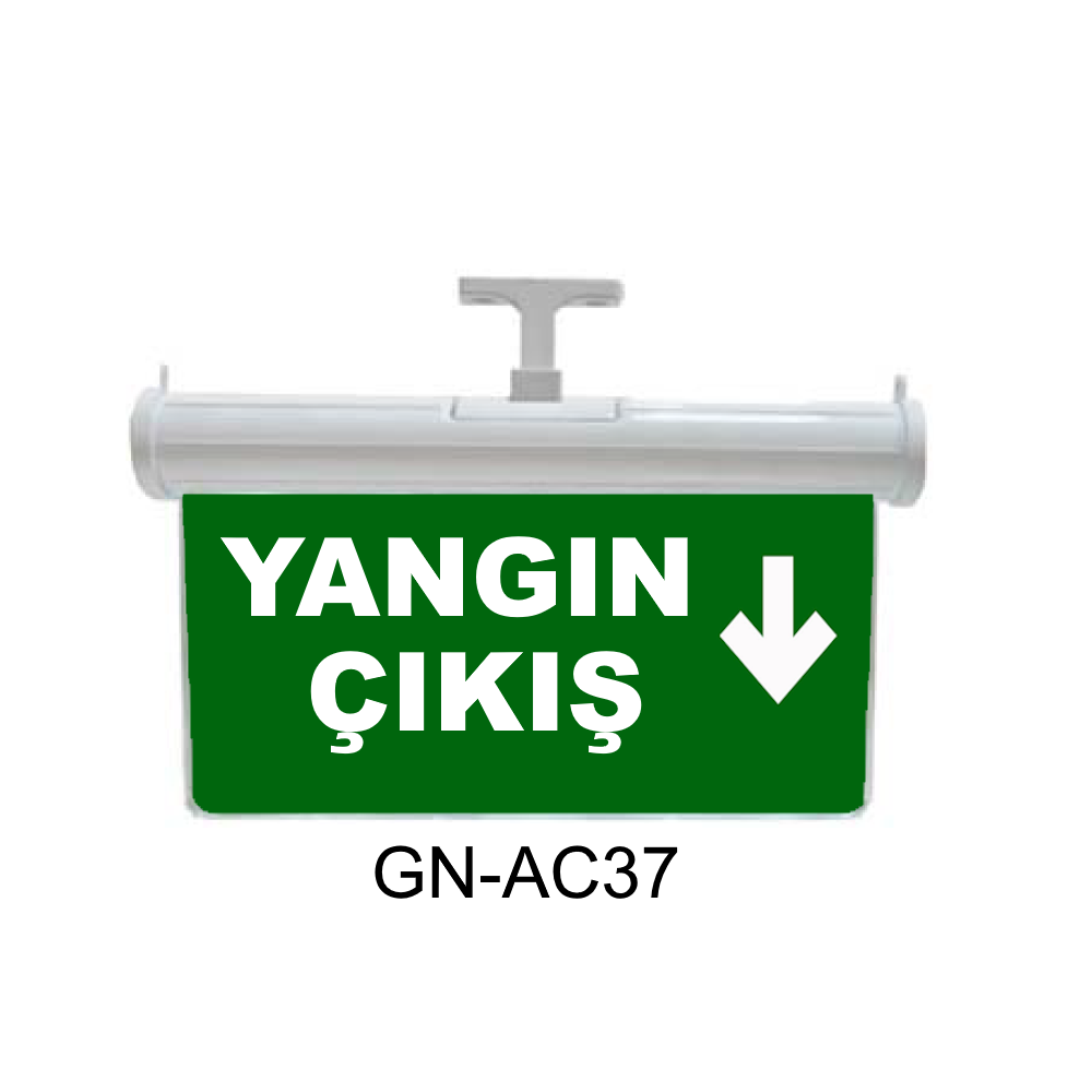 Işıklı Acil Çıkış Levhası (Yangın Çıkış Aşağı Ok) GN-AC37